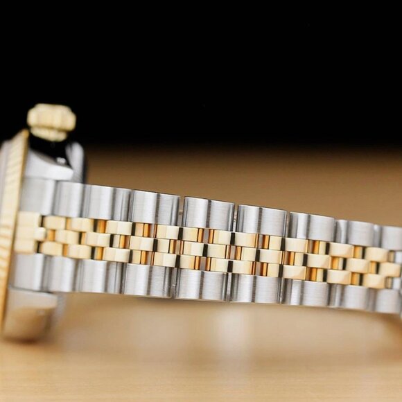 ROLEX LADIES DATEJUST CHAMPAGNE DIAL 18K GOLD STAINLESS STEEL WATCH main image 5